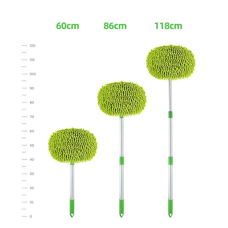 Cepillo telescópico de limpieza de coche, accesorio 2 en 1, mango largo, mopa de limpieza