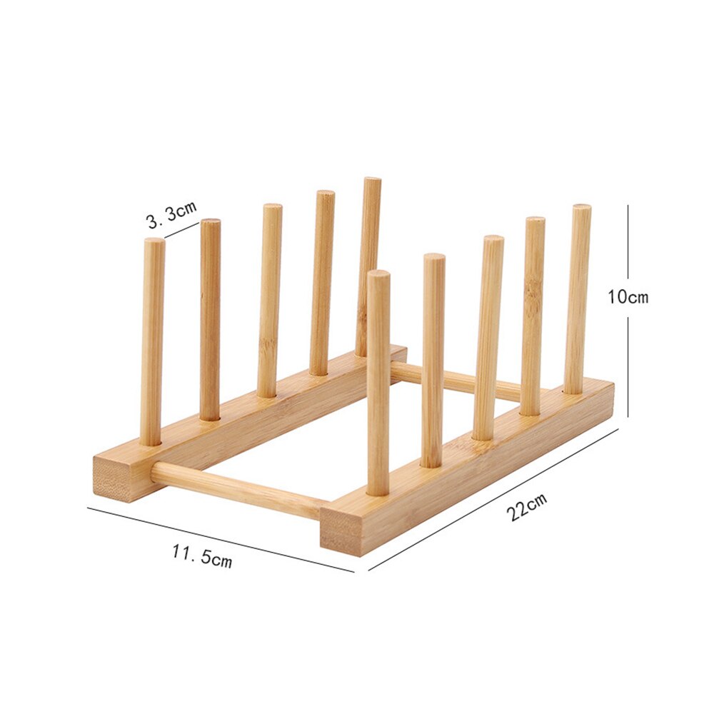Kitchen Dish Drain Rack Dinnerware Storage Organizer Tray Plate Drying Shelf Wooden Book Cups Display Stand Drainer Holder: G362333