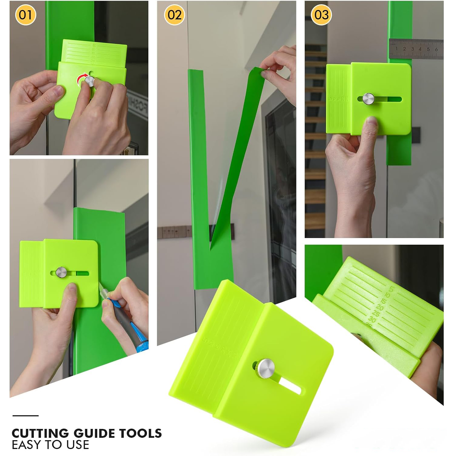 Ehdis vinylfolie randmes snijhulpmiddel voor het tinten van autoruiten, precisiesnijmal voor het afsnijden van randen, meubelbekleding
