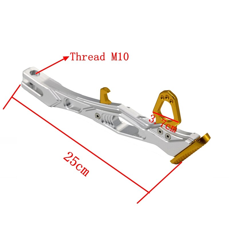 MotoLovee-CNC alumínio liga Kickstand para motocicleta, suporte lateral para Scooter, Street Standard