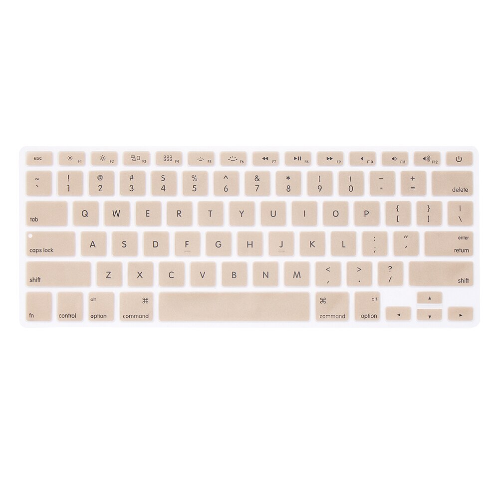 Silicone Soft Keyboard Cover For Apple Macbook Pro Air 13" 15" 17" or older) Candy Colors Computer Accessories: Gold
