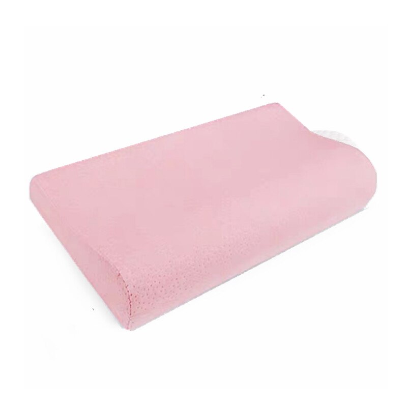 Memory foam sängkläder kudde cervikala kuddar för att sova lindra nacksmärtor med tvättbart överdrag säng liggunderlag för vuxna &amp; barn: Bl2001- sammetsrosa / 50 x 30 x 10 (7)  cm