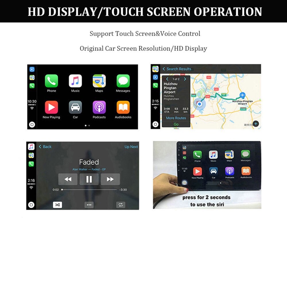 Carlinkit Carplay Android Usb Dongle Wireless Voor Apple Ios Auto Telefoon Auto Navigatie Spiegel Link Speler Wifi Bluetooth Full Hd