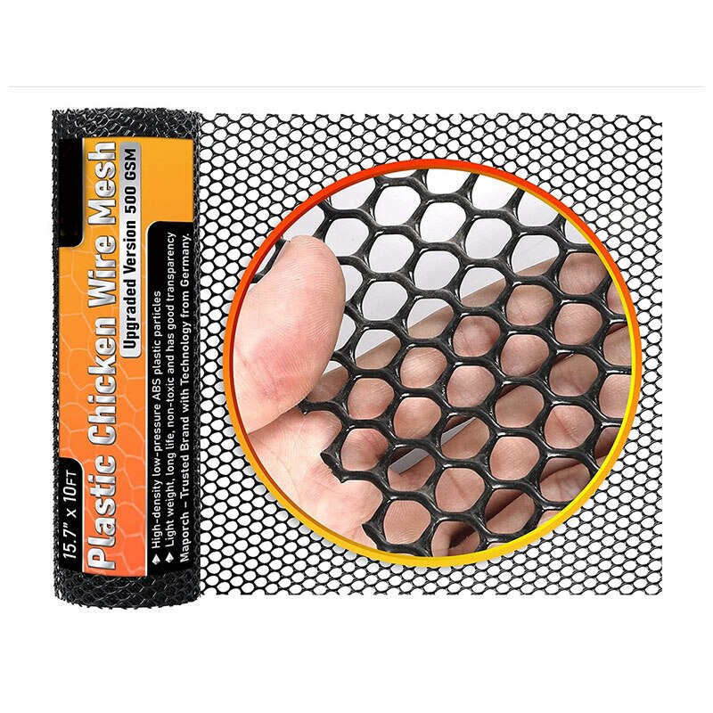 Reusable Plastic Chicken Wire Fence Mesh Lightweight Durable Hexagonal Mesh DIY Project for Home Garden Courtyard PR