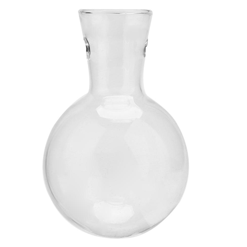 Glas og træ vase plante terrarium bord desktop hydroponics plante bonsai urtepotte hængende potter med træbakke boligindretning: Kun vase