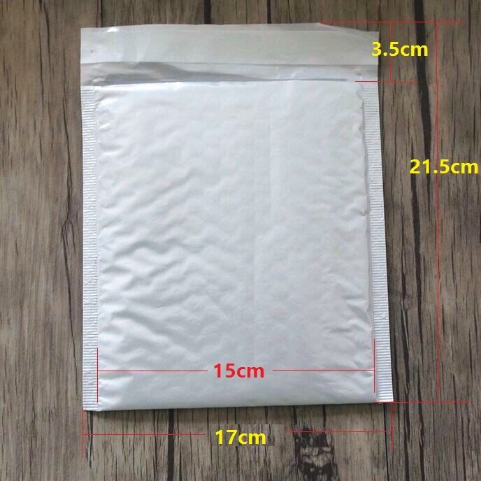10pcs/lots Blank White Bubble Envelope Pearl Film clear Envelope Courier Bags Waterproof White Mailing Bag Packaging: 17x18cm