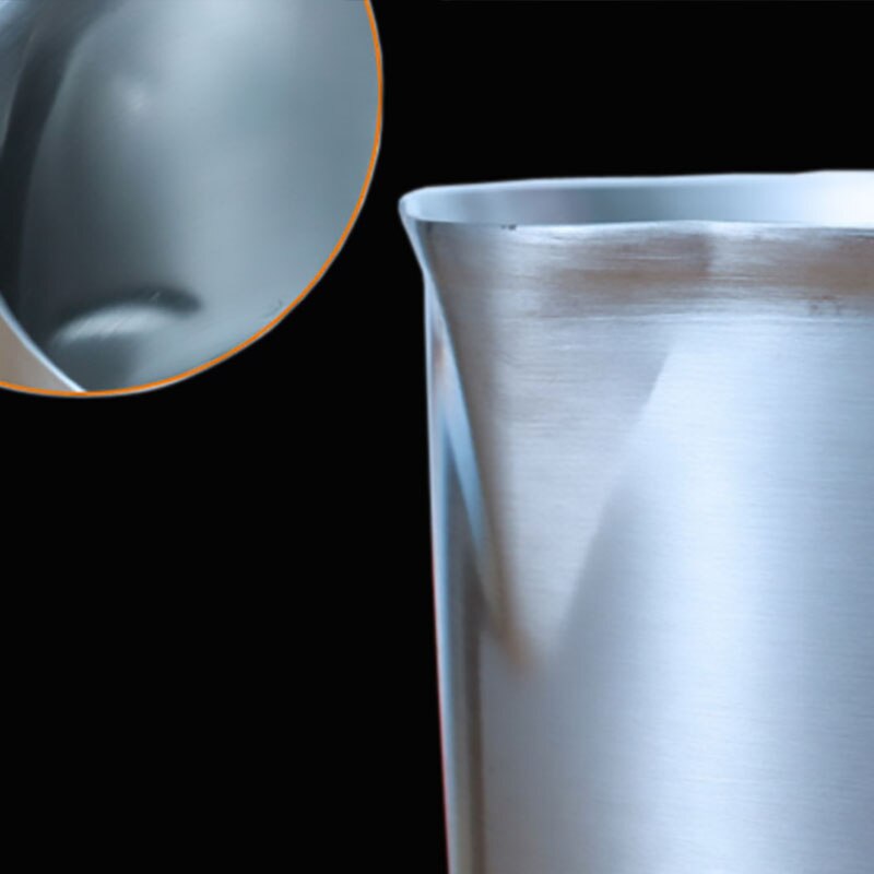 Pichet à mesurer avec marquage 304 acier inoxydable, parfait pour l'art de Latte de mousse de lait