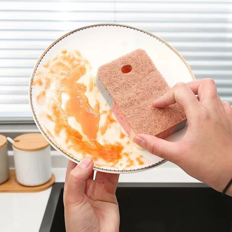 Spugnetta abrasiva Spugna magica Strumenti per la pulizia Cucina Salvietta per pulizia antiaderente Utensile per lavare i piatti Straccio per spugne Casa domestica