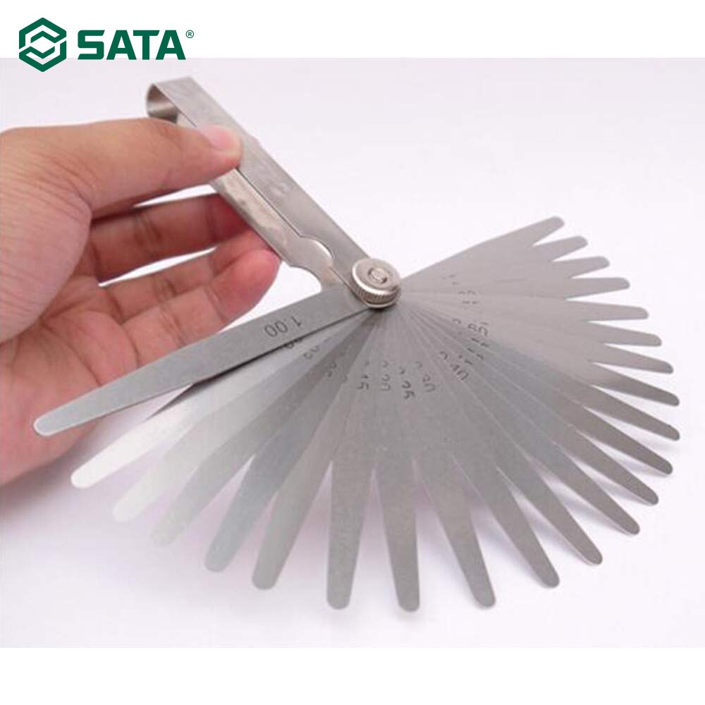 SATA Tool 23pc Feeler Gauges Set,0.02-1.00MM, Metric/S.A.E. 09405