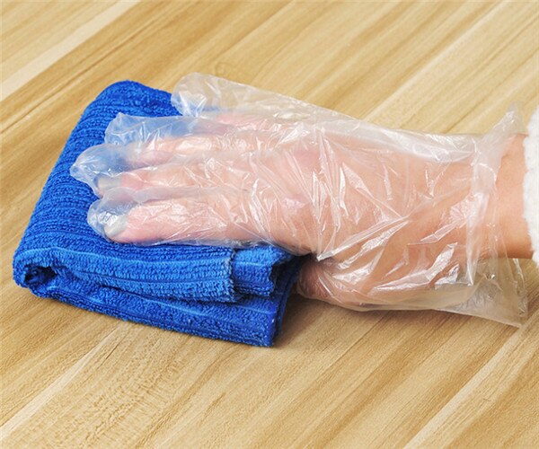 50 Pcs Huishoudelijke Schoonmaak Handschoenen 20G Kapsalon Verven Wegwerp Handschoenen Plastic Film Kappers Haarverzorging Transparante Handschoenen