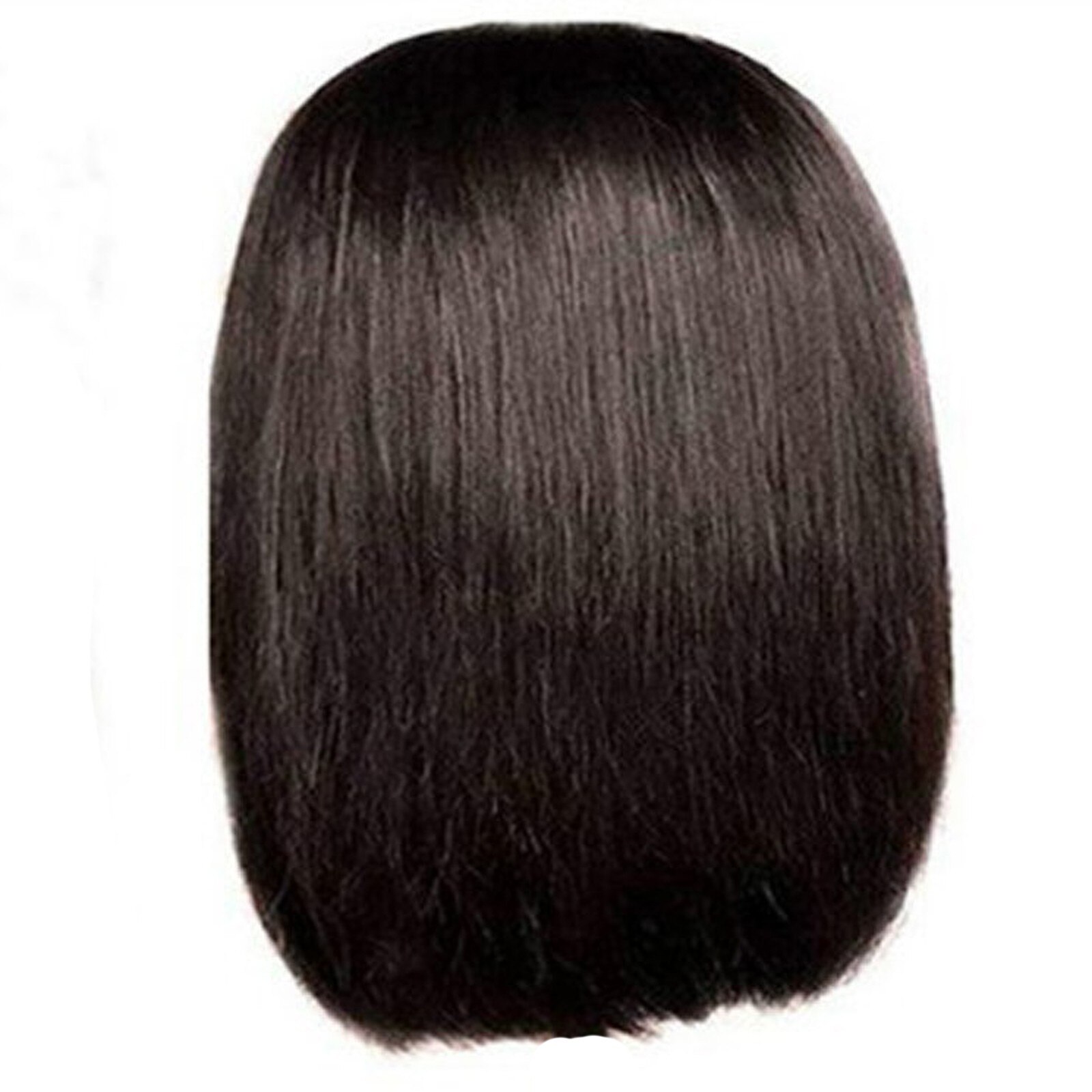 AISI HAIR – perruque synthétique courte lisse noire avec frange pour femmes, postiche Bob, longueur aux épaules, pour usage quotidien, fête