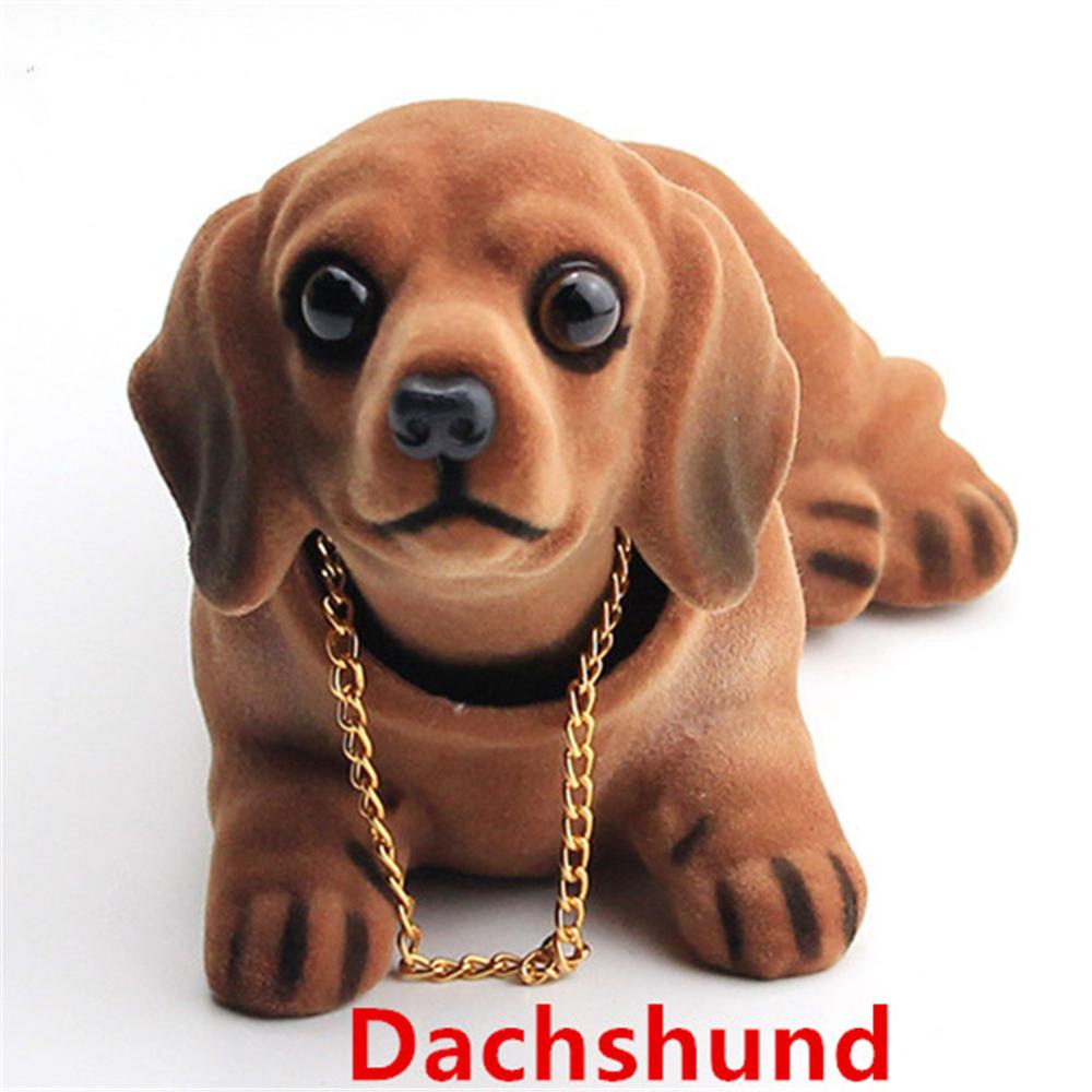 Ozdoby samochodowe kiwającą placki automatyczny panel potrząsając głową placki samochód stylizacji Bobblehead placki kropla zabawki na biegunach głowa psa akcesoria samochodowe: Dachshund