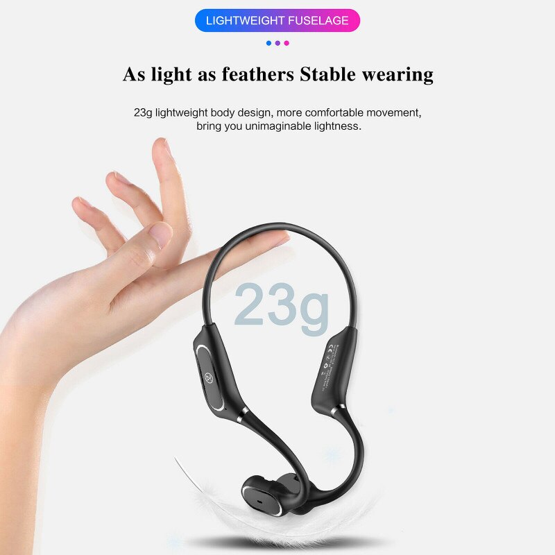 Beengeleiding Oortelefoon Bluetooth 5.0 Draadloze Sport Oortelefoon Oortelefoon Beengeleiding Open Oor Outdoor Sport Auriculares