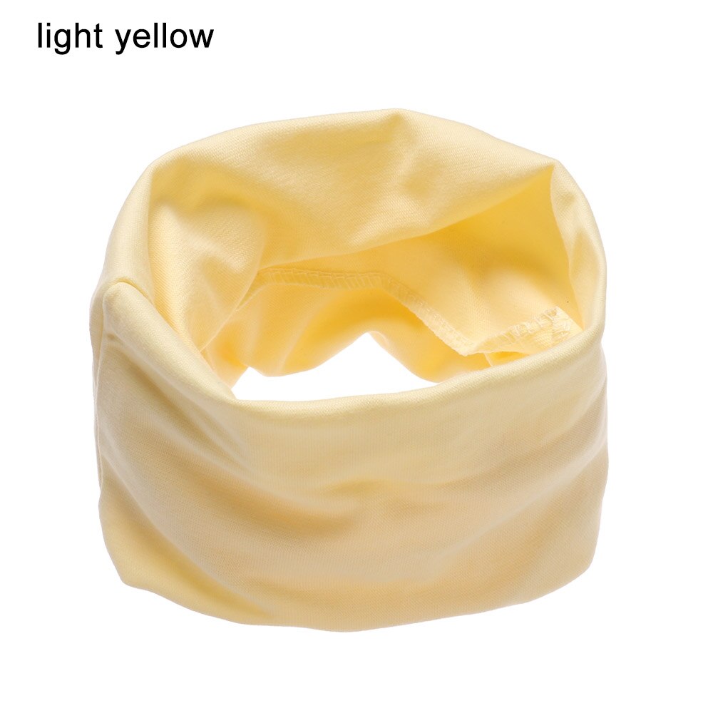 Herfst Winter Loop Sjaal voor Kinderen Jongens Meisjes Zachte Katoenen Sjaal Baby O Ring Kraag Sjaals Winddicht Warme Halsdoek: light yellow