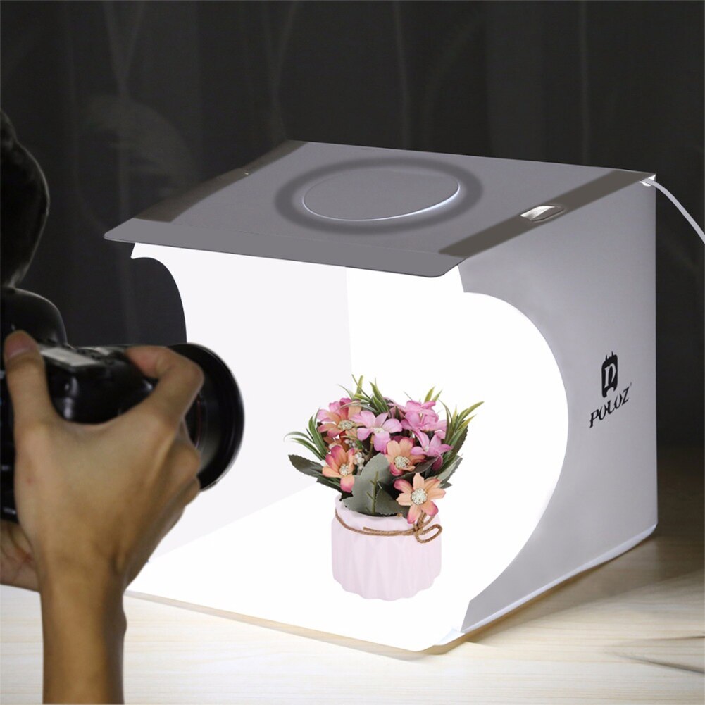 PULUZ 2LED Lightbox Light box Mini Photo Studio Box 1100LM Photography Box Light Studio Shooting Box box Kit e 6 colori sfondo