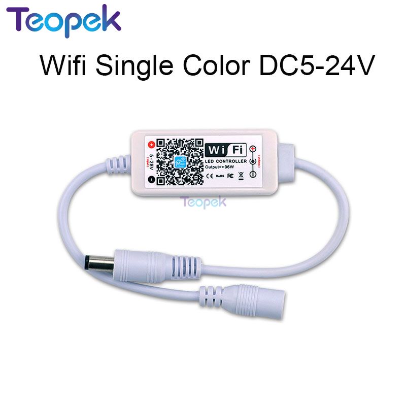 Magic Home Wireless WiFi Controller DC5V 12V 24V RGB/RGBW IR RF For WS2811 WS2812B Single Color RGB RGBW LED Strip: black