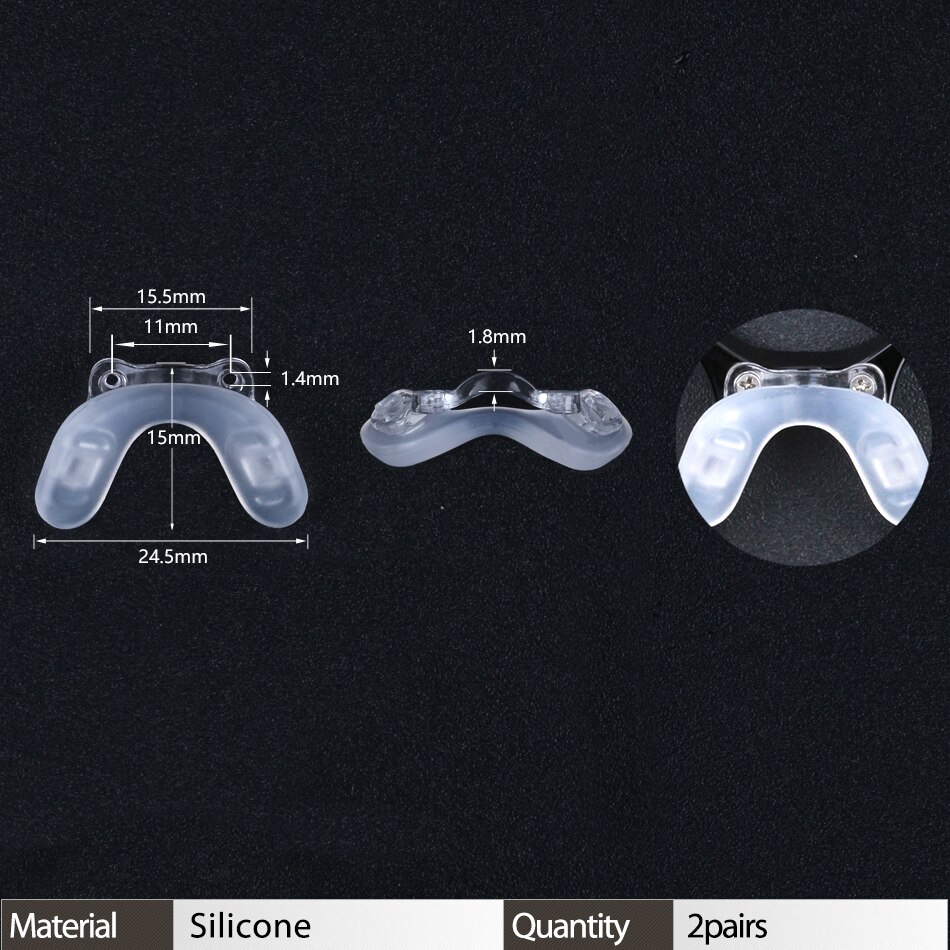Brillen Zadel Brug Bril Brug Riem Neus Pads Zachte Siliconen Anti-Slip Nosepads Schroef-In Bril Neus stuk: C-1 2p