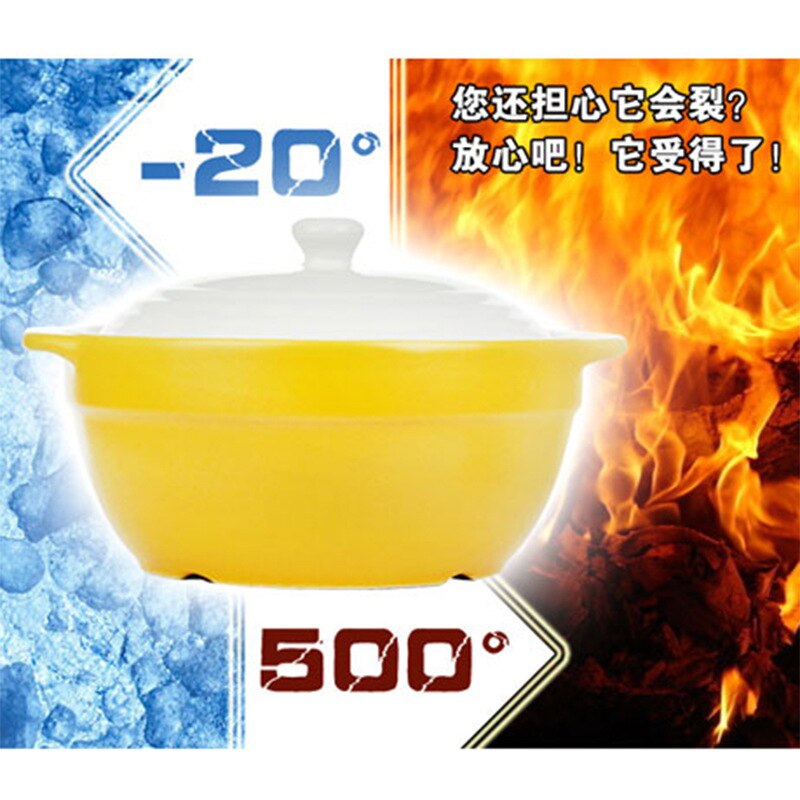 High Temperature Resistant Casserole Korean Simple Color Glaze Soup Pot Chinese Healthy Delicious Without Cracking
