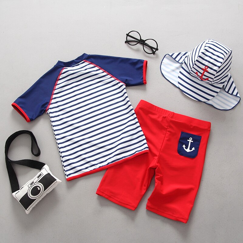 Boys Swimsuits for Children Sports Swimwear Two Pieces Separate Bathing Swimming Suit Summer Beach Kids Boy Sunscreen Swim Suit