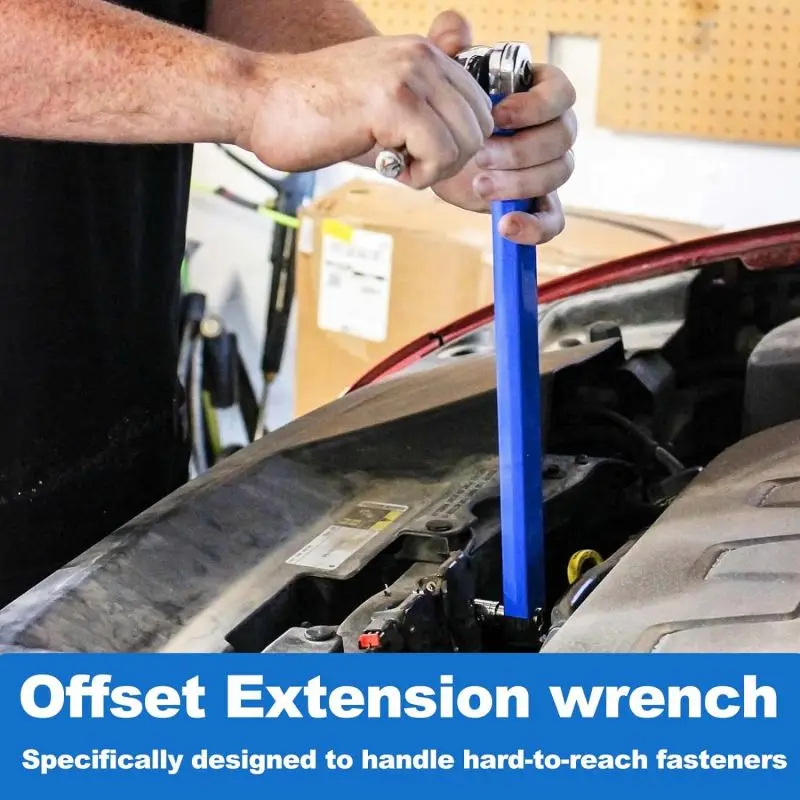 Ratchet Torque Extension Wrench Dual-purpose Wrench Multifunctional Offset Extension Wrench Machine Shop Garage Wrench Tool