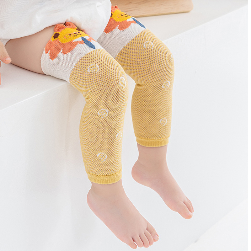 Zomer Baby Kniebeschermers Baby Peuter Jongen Meisje Katoenen Lange Beenwarmers Non Slip Mesh Sok Set Kniebeschermer Kids veiligheid Kruipen