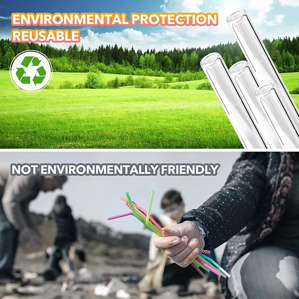 4 Stuks Rechte Glazen Rietjes Herbruikbare Clear Rietjes 12Mm Breed Smoothie Rietjes Voor Boba Bubble Tea Milkshakes Rietje