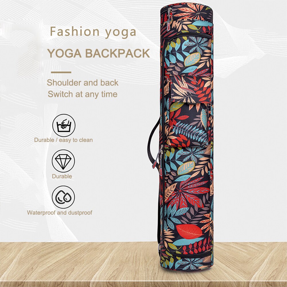 Printed Yoga Bag Yoga Mat Bag Men Women Sports Mat Bag Pilates Mat Backpack Fitness Dance Gym Mat Cover Sports Backpack