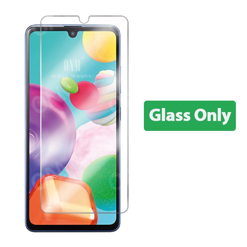 Protector de pantalla de vidrio templado 2 en 1 + funda para Samsung Galaxy M01 M11 A01 A11, funda de silicona para Galaxy M01 M11 A01 A11: for Galaxy M01 / Tempered Glass Only