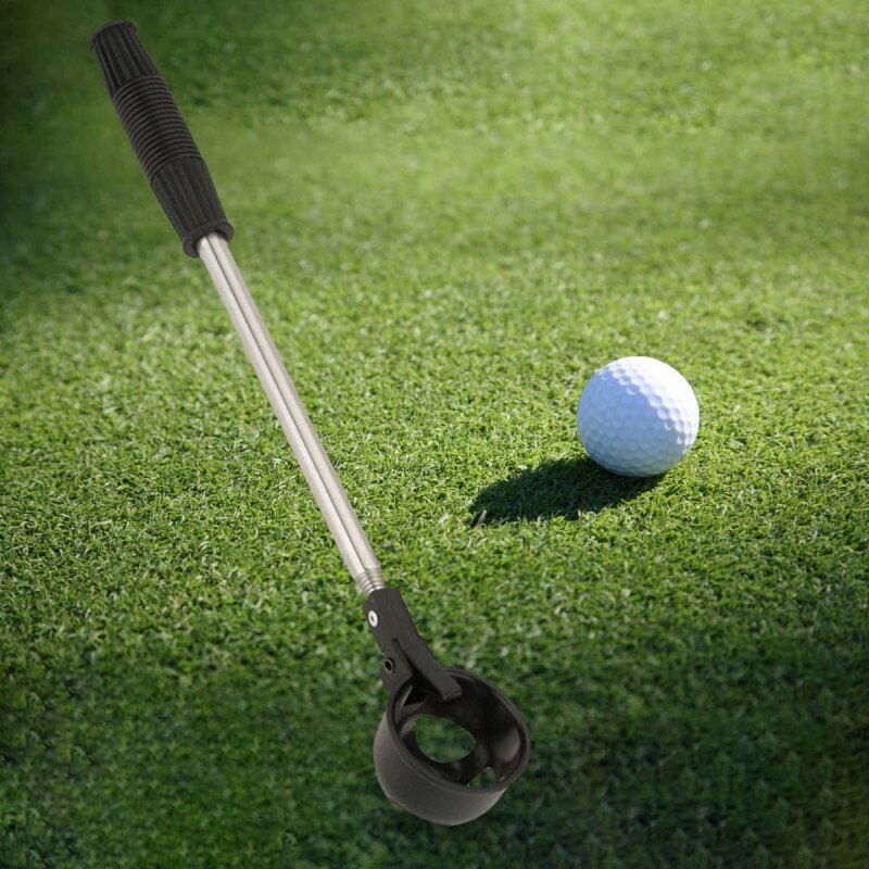 Golfbolde afhenter teleskopisk golfbold retriever automatisk låsning scoop golfbold rustfrit stål afhenter golf tilbehør