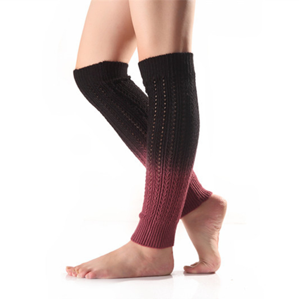Ladies Winter Cashmere Knitted Leg Warmers Boot Cuffs Trim Toppers Gradient colour Leg Warmers ST024