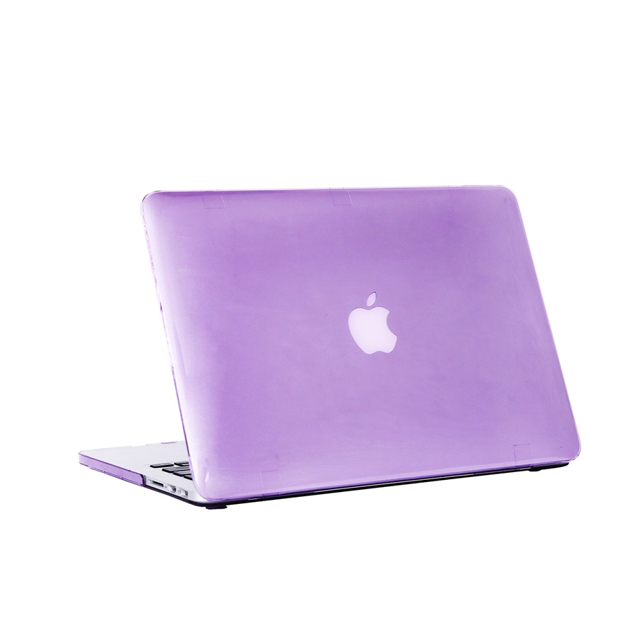 For Old Macbook Pro 13 with Retina Case, Crystal Clear Hard Case & Silicone Keyboard Cover Screen Protector for A1425 A1502: Clear Purple