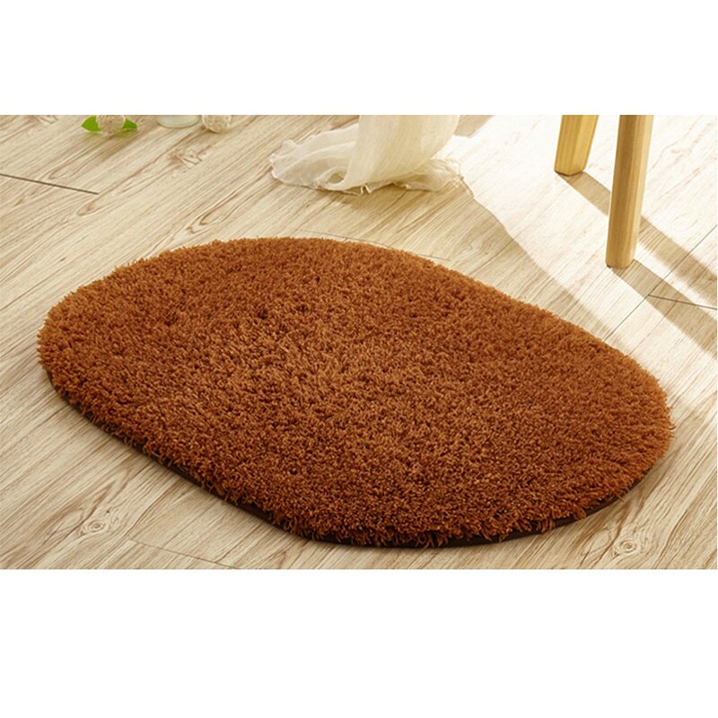 absorbant doux chambre salle de bain sol antidérapant porte tapis de bain tapis de douche 30*50cm: Brown