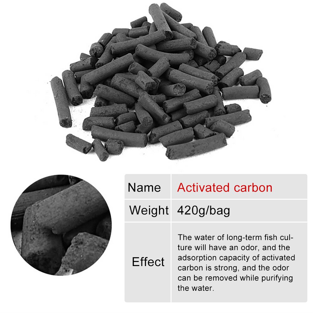 Aquarium Fish Tank Filter Media Ceramic Rings Activated Carbon Bio Balls Clear Water with Free Filter Net Bag