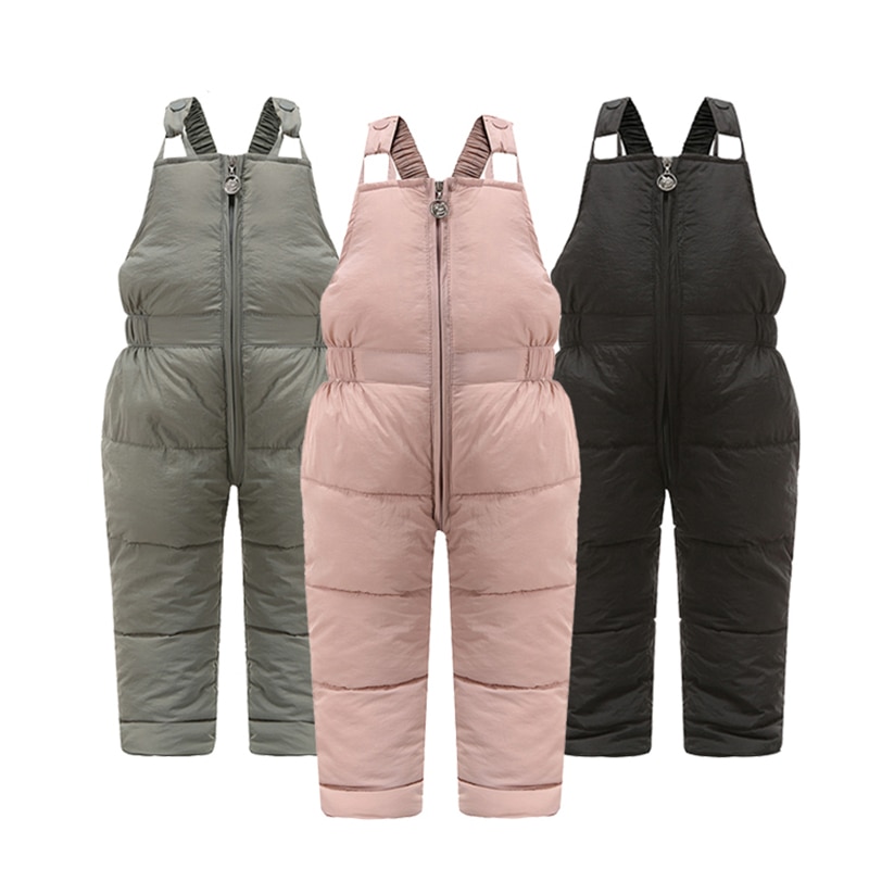Kinderen Winter Warm Overalls Meisjes &amp; Jongens Winter Dikke Broek Katoen Vulling Kids Overalls Voor Meisjes 1-5 Jaar kinderen Jumpsuit
