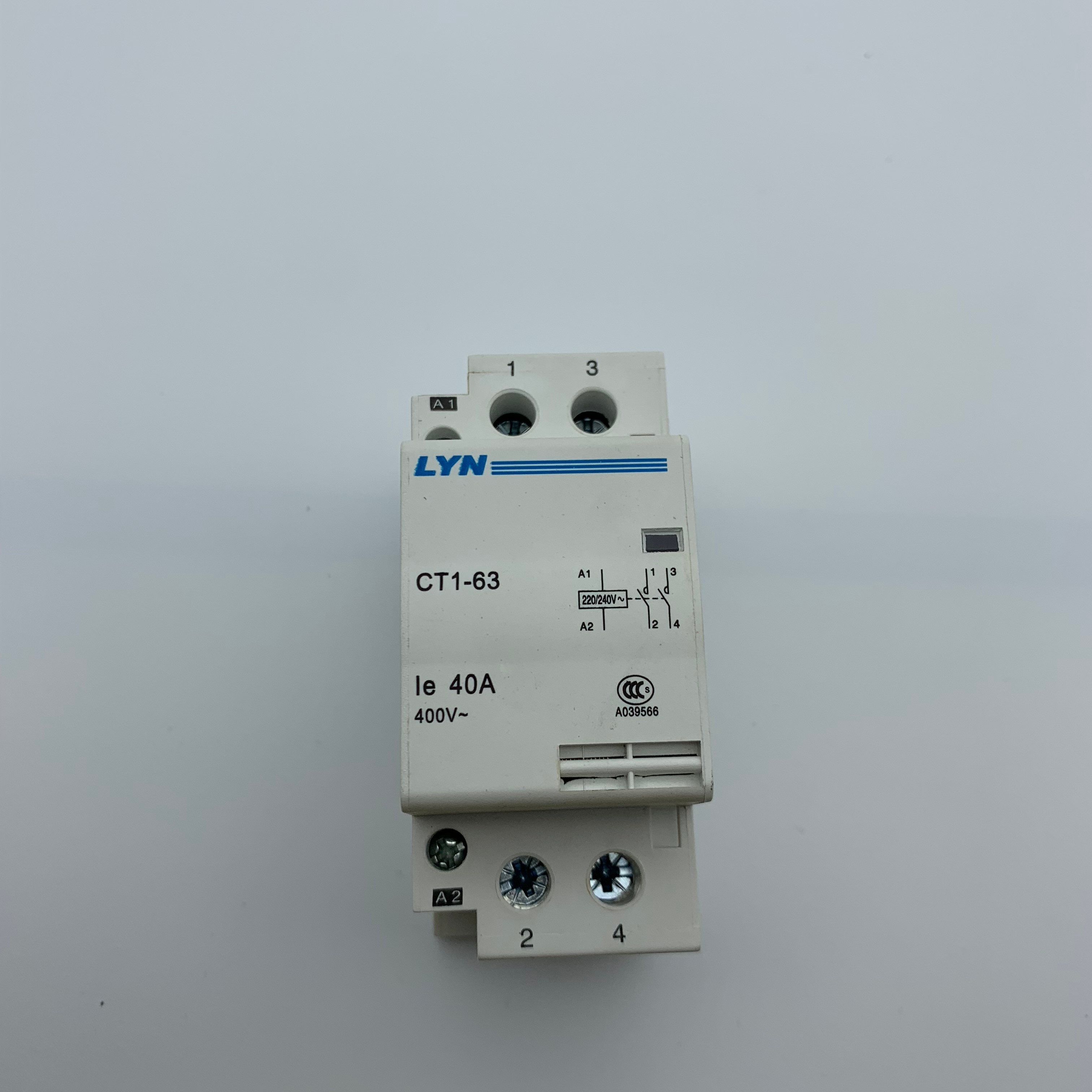 CT1-63 2P 32A 40A 63A 220V/240V Din rail Household ac Modular contactor 2NO/1NO1NC/2NC