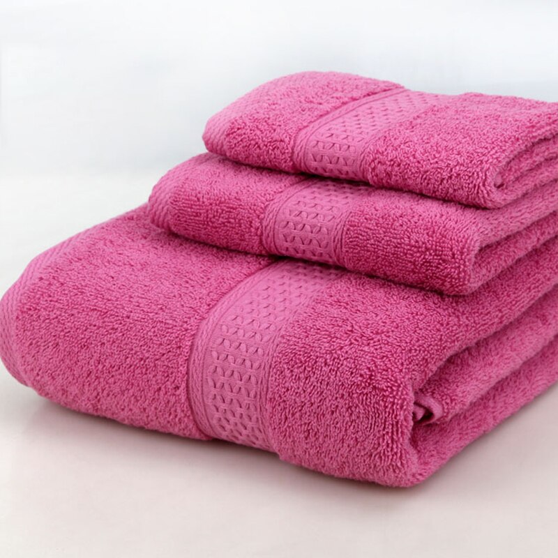 3 Pack Towel Set 100% Cotton 70x140cm Bath Towel and 2 Face Hand Towel Super Soft Absorbent Terry Washcloth For Adults: 12