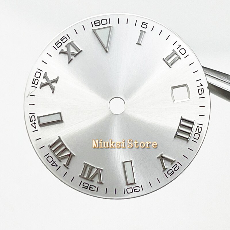 29.2Mm Zilver/Blauw/Zwart Steriele Wijzerplaat FitMiyota8205/8215/821A/82 Serie Mingzhu DG2813/3804,ETA2836/2824 Beweging: StyleA