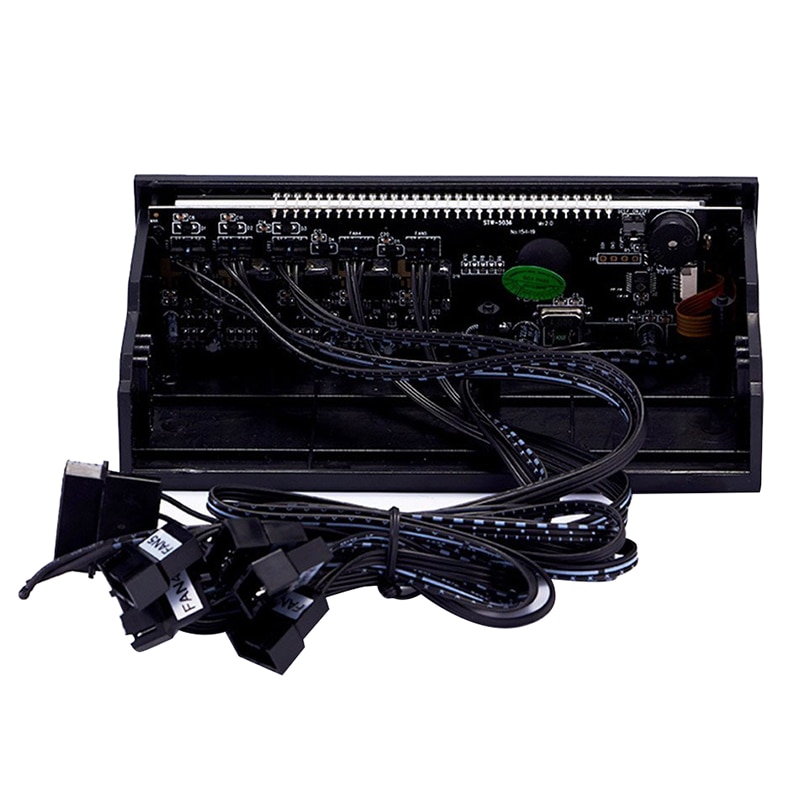 STW Fan Controller LCD Touch Screen Plastic 5.25 Inch Bay Front 5 Fan Speed Computer Cooling