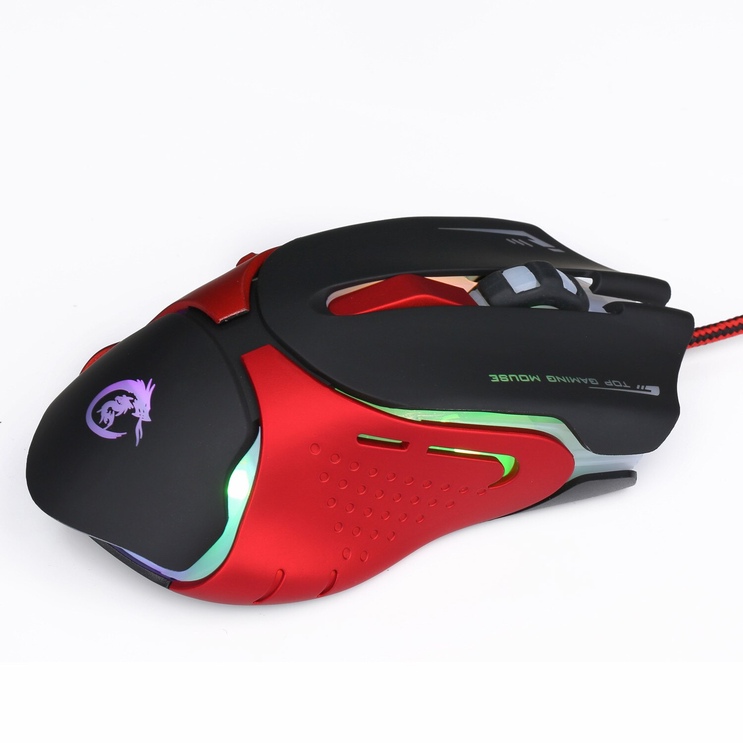 Gaming-maus, kabelgebundene computermaus , 3200 dpi, 6 tasten, vier geschwindigkeitsstufen, ergonomische optische maus für laptop/pc