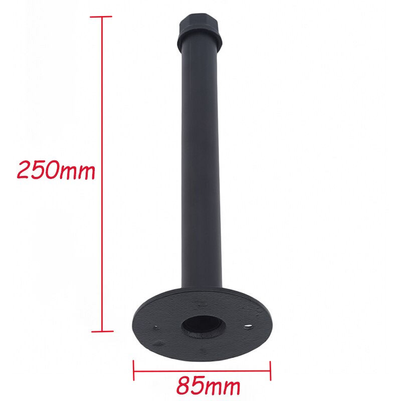 Support de montage industriel en fer | 4 couleurs 150/200/250/300MM rétro support d'étagère en tuyau, support de montage, porte-support de stockage, de décoration intérieure: Black 250mmx1