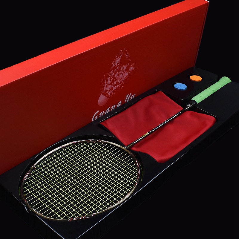 3U Full Carbon Badminton Racket 24-35lbs G4 Ultralight Offensive Racket Badminton Racquet Padel Training Sports -40: green