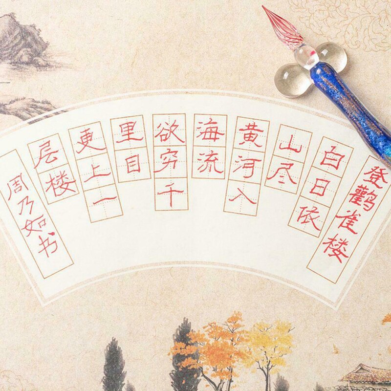 Innovative Handmade Crystal Glass Dip Pen Calligraphy Fountain Set Ink J99Store