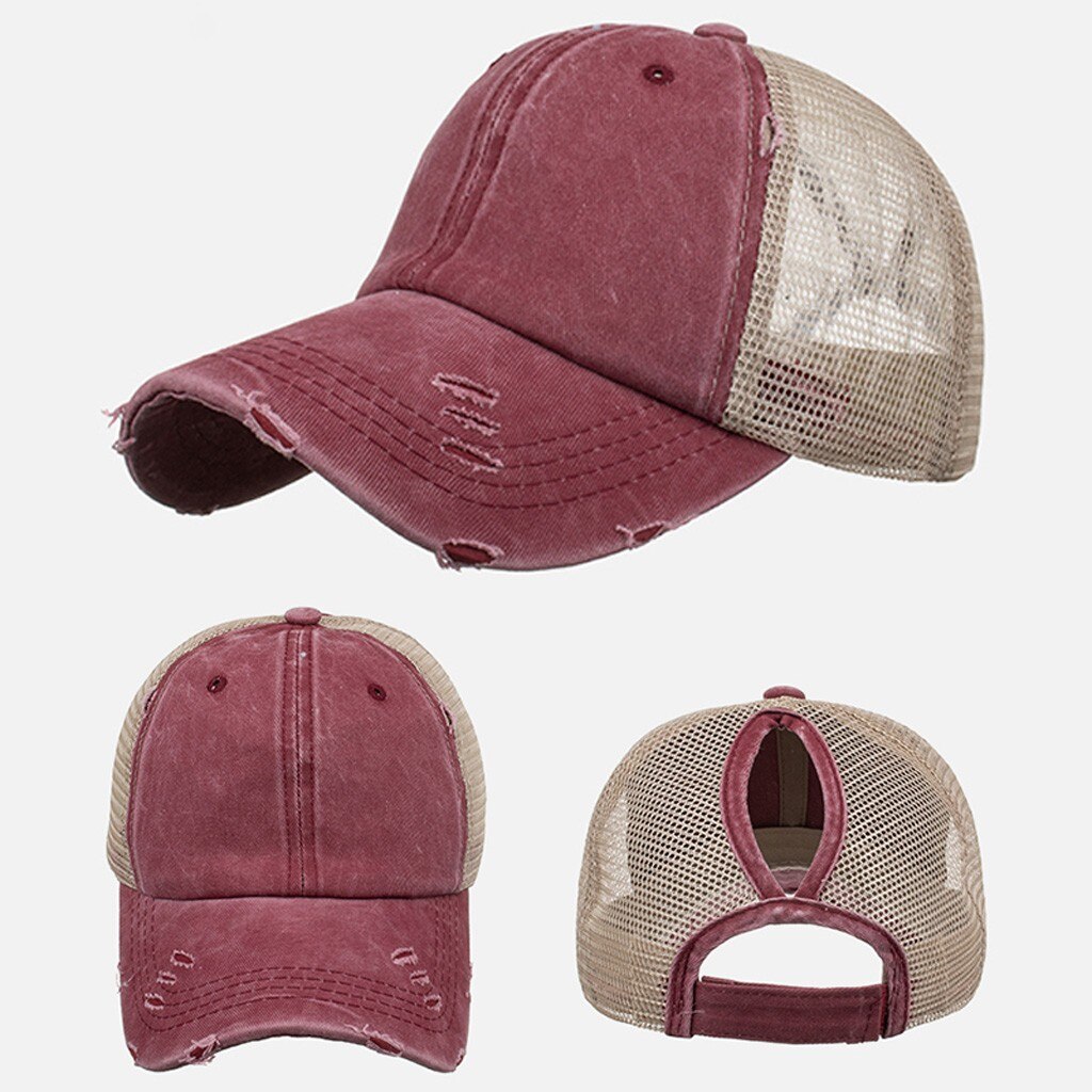 30 # gorra de béisbol ajustable de sombrero de béisbol con anillo de deportes al aire libre sol tapa para las mujeres de de los hombres del sombrero del Snapback: Wine 