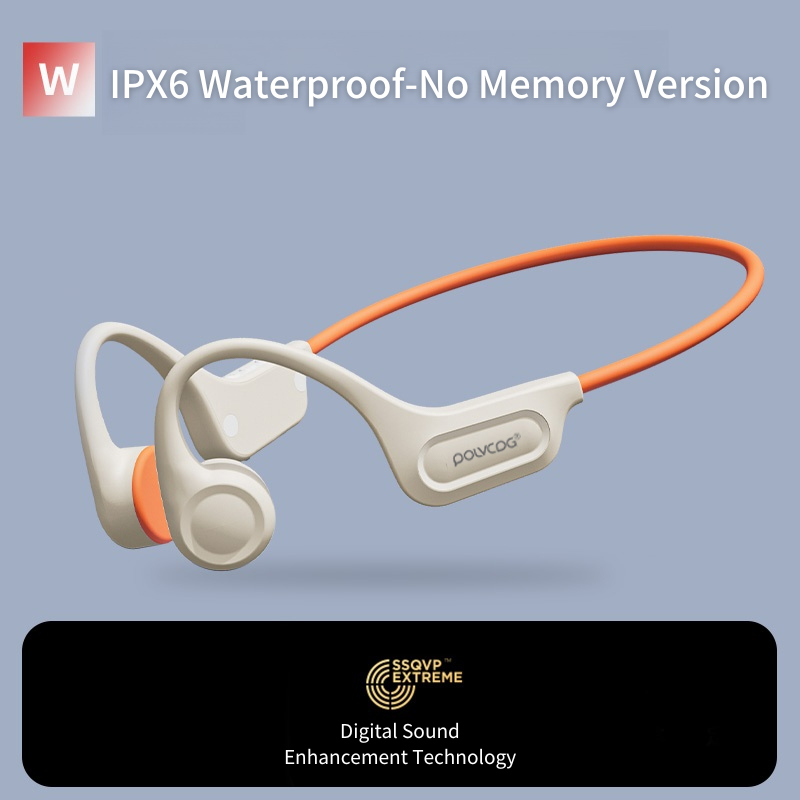 POLVCDG-X15 Przewodzenie kostne Pamięć 32G Bezprzewodowy zestaw słuchawkowy Bluetooth Wiszące ucho Wodoodporny zestaw słuchawkowy rowerowy IPX5 z mikrofonem