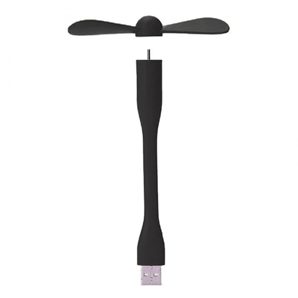 Gadgets electrónicos para ordenador portátil, Ventilador Led Usb, Enfriador de ventilador de refrigeración Flexible USB portátil: Black