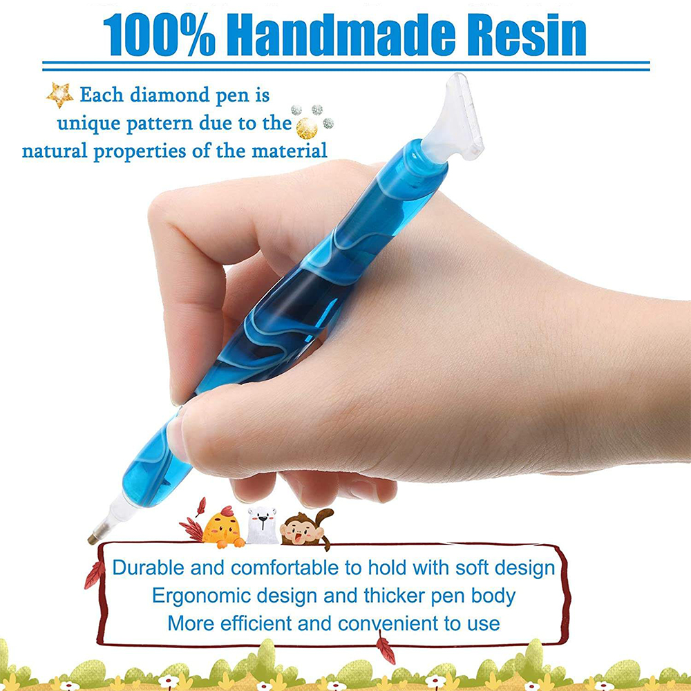 DIY 5D Diamond Painting Pen Kit Resin Diamond Art Pen Tools and Accessories Multifunctional Point Drill Tool Diamond Pen