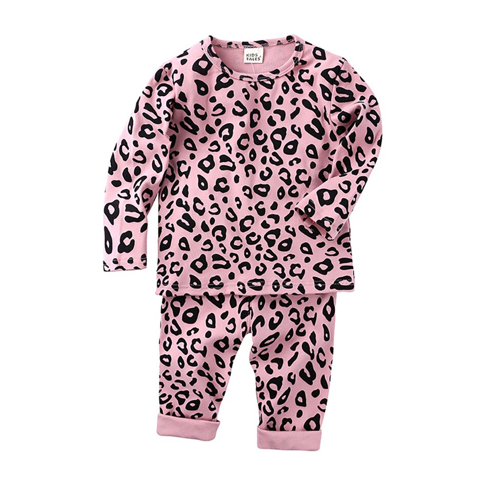 Nachtkleding Kind Baby Jongens Meisjes Pyjama Set Kinderen Kids Print Luipaard Pyjama Kinderen Homewear Katoen Meisjes Pijama Infantil