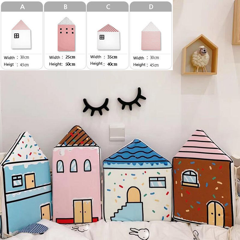 INS Baby Bed Bumper Nordic Kids Room Decor House Sides In The Crib For Newborns Cradle Protector Infant Cushion Home Decor: Style A7