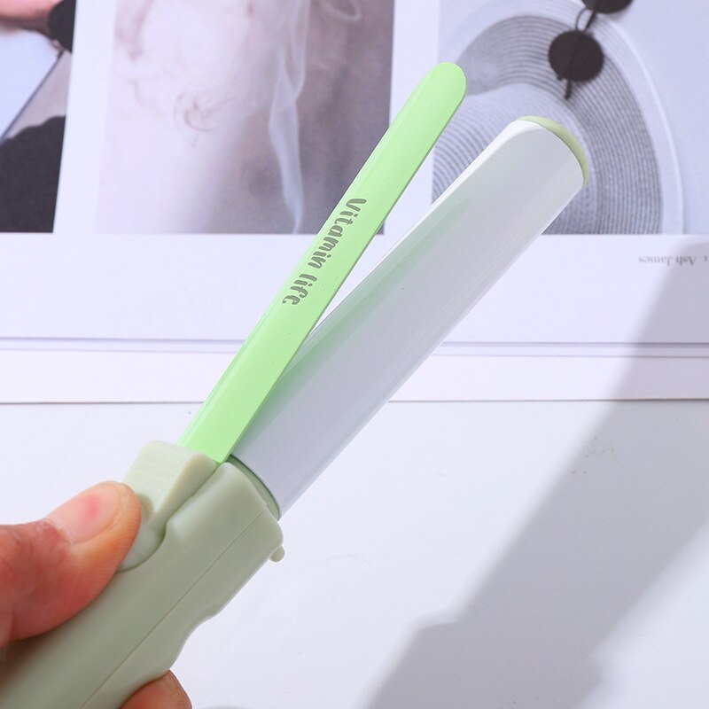 Mini palo para rizar el cabello con estampado de frutas, rizador de pelo eléctrico de pequeña potencia, herramientas de estilismo para el cabello