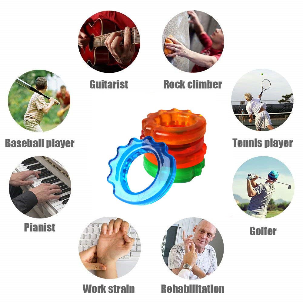 1Pcs Byepain Hand Exerciser Ringen Pvc Ringen Muscle Power Training Loops Expander Training Sport Exerciser Vinger
